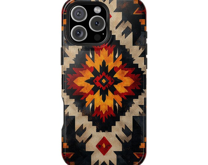 Southwestern Tribal Pattern Brown Phone Case for iPhone, Galaxy, Pixel (Wireless Charging)