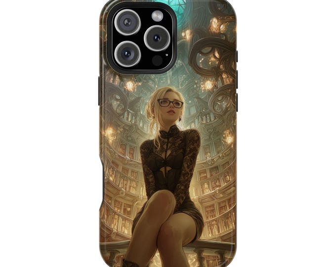 Magic Books Library Girl Bookworm Phone Case: iPhone, Galaxy, Pixel - Lifetime Warranty
