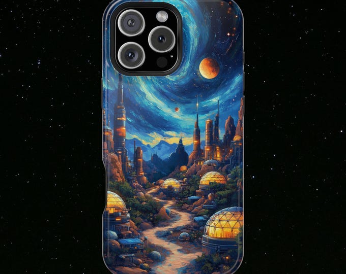 Galactic Settlement Visions Dome Colony Phone Case: iPhone, Galaxy, Pixel - Lifetime Warranty