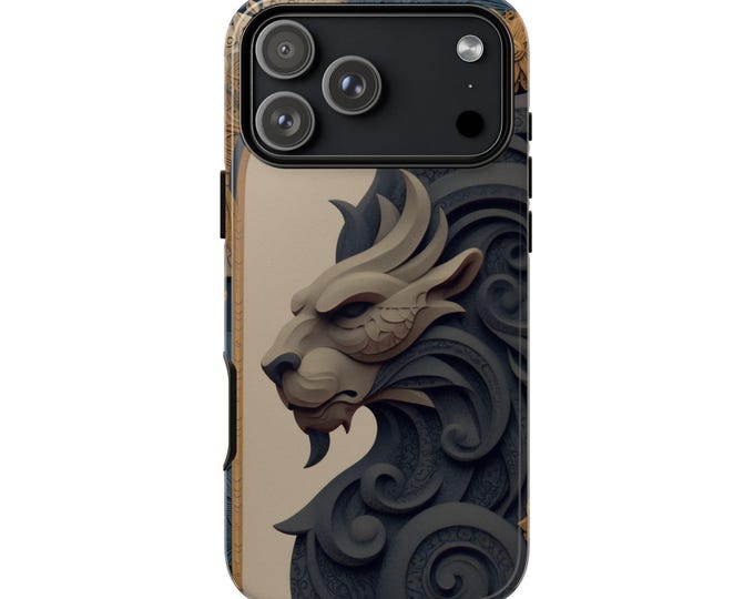 Majestic Lion Ornate Guardian Phone Case: iPhone, Galaxy, Pixel - Lifetime Warranty