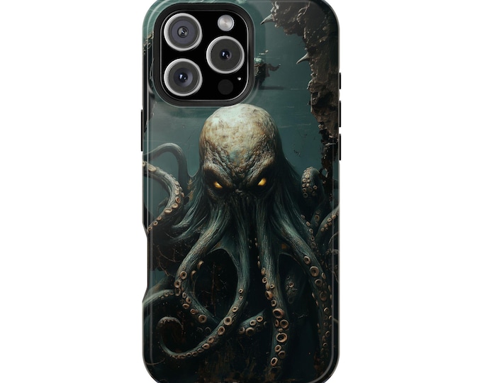 Cthulhu Octopus Monster Lovecraft Titan Phone Case: iPhone, Galaxy, Pixel - Lifetime Warranty