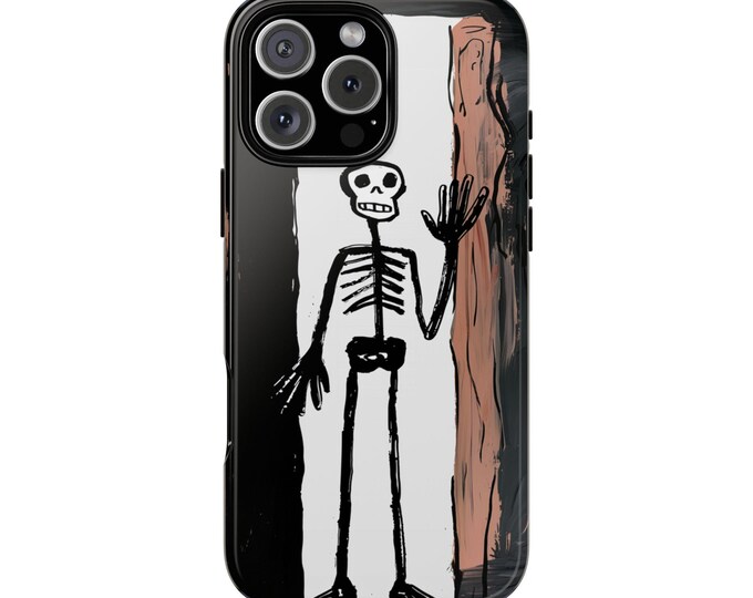 Skeleton Painting Dark Room Phone Case: iPhone, Galaxy, Pixel - Lifetime Warranty