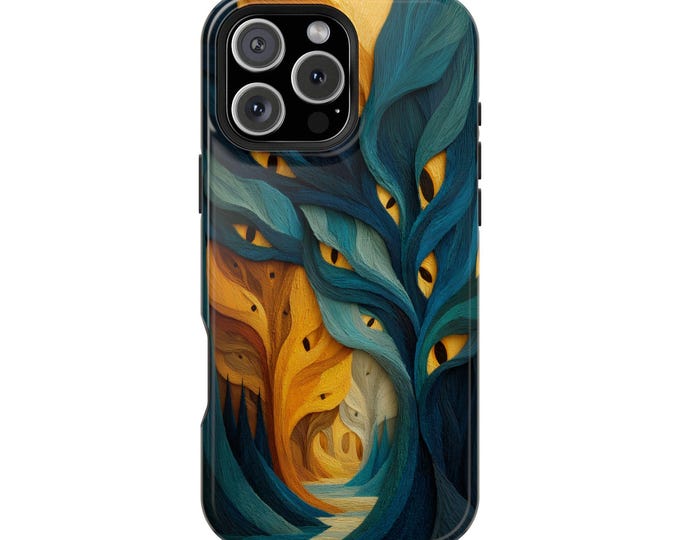 Surreal Forest Trees Twisted Eyes Phone Case: iPhone, Galaxy, Pixel - Lifetime Warranty