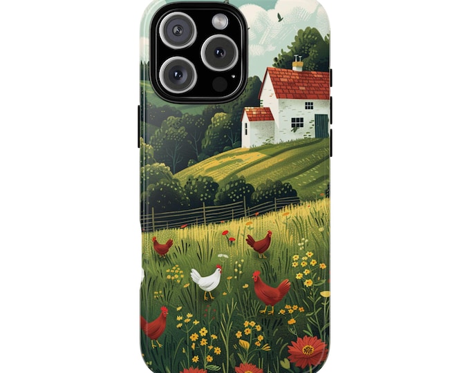 Rustic House Farm Chicken Hens Countryside Grazing - Phone Case for iPhone | Samsung Galaxy | Pixel