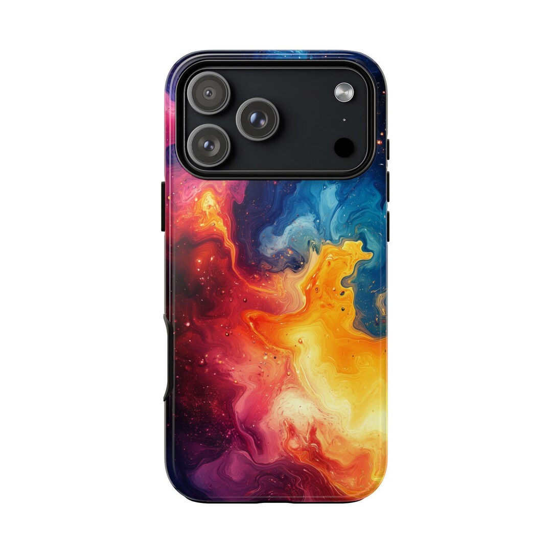 Solar Ice Liquid Hydro Dip Explosion Phone Case: iPhone 17 17e 16 15 14 ...