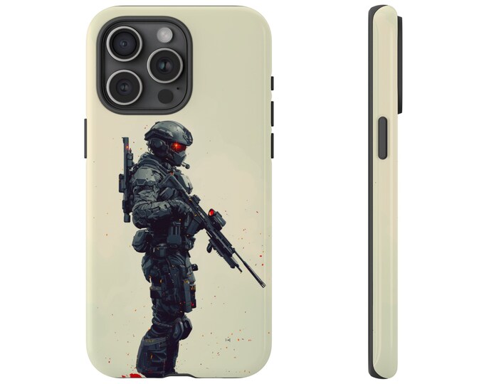 High Tech Swat Soldier Military Armor Phone Case: iPhone, Galaxy, Pixel - Lifetime Warranty