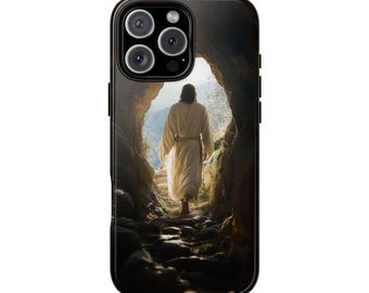 Jesus Christ Resurrection Christian Tomb Phone Case: iPhone, Galaxy, Pixel - MagSafe Compatible