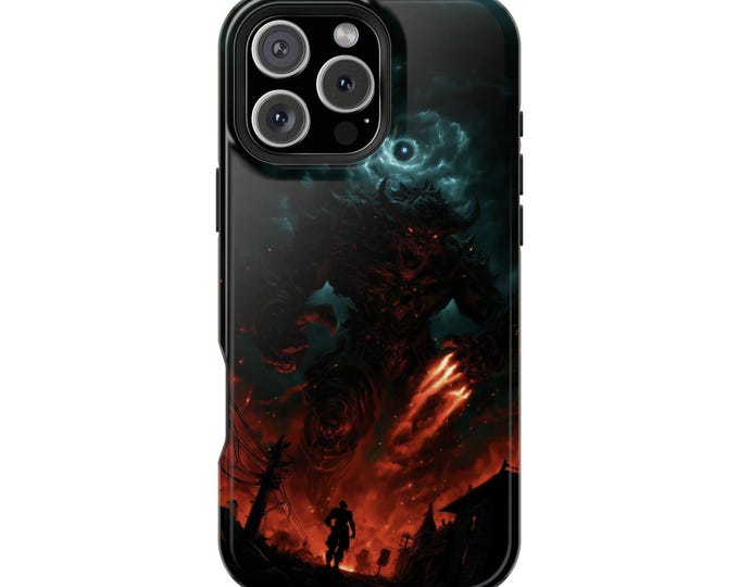 Burning Demon Titans Lone Hero Phone Case: iPhone, Galaxy, Pixel - Lifetime Warranty
