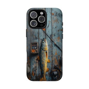 Fish Life of Pike and Fishing Gear - Phone Case for iPhone 16 16e 15 14 13 Pro Max | Galaxy S25 S24 | Pixel 9 9a | Wireless Charging