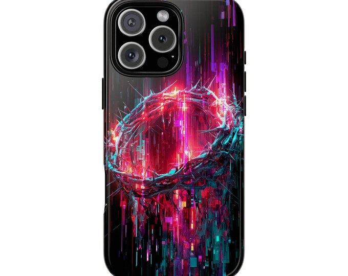 Glitch Fragments Crown of Thorns Phone Case: iPhone, Galaxy, Pixel - Lifetime Warranty