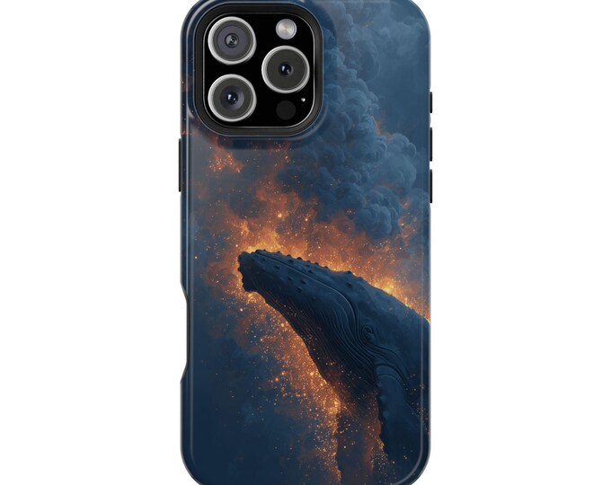 Whale Celestial Glow Sky Clouds Phone Case: iPhone, Galaxy, Pixel - Lifetime Warranty
