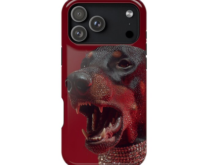 Diamond Collar Doberman Dog Phone Case: iPhone, Galaxy, Pixel - Lifetime Warranty
