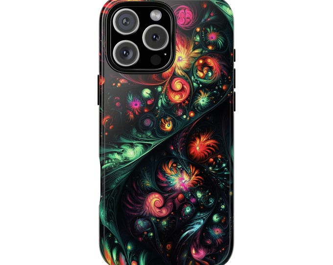 Vibrant Fractal Art Flower Universe Phone Case: iPhone, Galaxy, Pixel - Lifetime Warranty