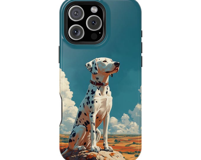 Dalmatian Dog Desert Sky Views Phone Case: iPhone, Galaxy, Pixel - MagSafe Compatible