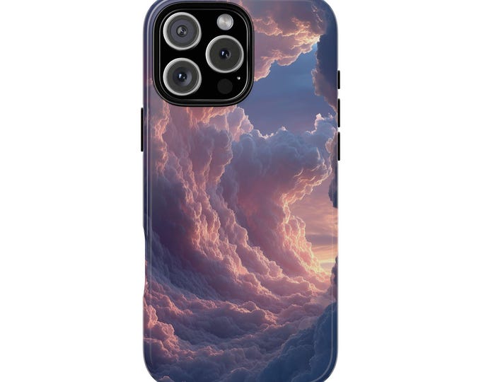 Soft Pastel Clouds Dreamy Purple Sky Phone Case: iPhone, Galaxy, Pixel - Lifetime Warranty