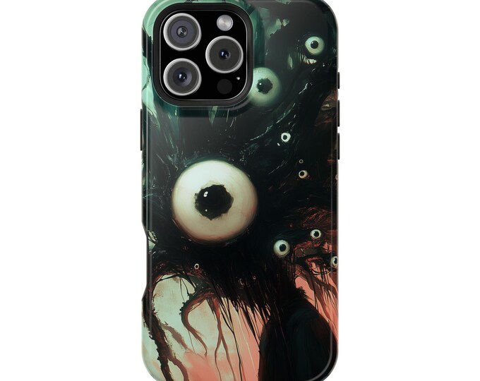 Black Watcher Void Eyeballs Abstract Eye Phone Case: iPhone, Galaxy, Pixel - Lifetime Warranty