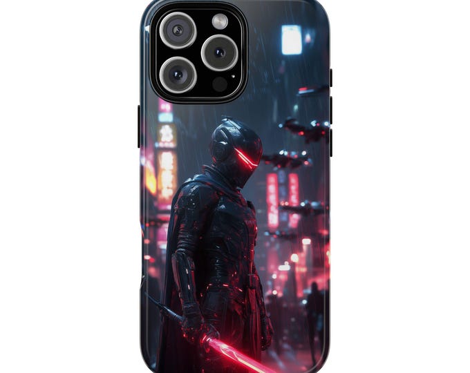 Cyber Knight High-Tech Warrior Cybernetic Blade Phone Case: iPhone, Galaxy, Pixel - Lifetime Warranty