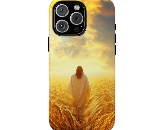 Jesus Christ Golden Field Christian Faith Phone Case for iPhone | Samsung Galaxy | Google Pixel