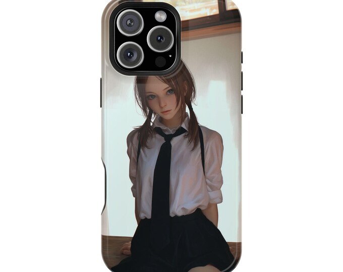 School Girl Uniform Sunlit Gaze Phone Case: iPhone, Galaxy, Pixel - Lifetime Warranty