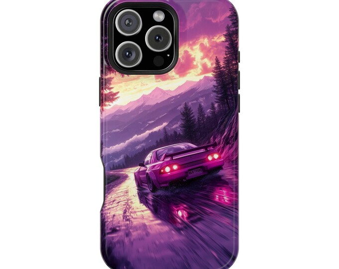 Purple Drift 240sx Car Drifting Mountain Phone Case: iPhone, Galaxy, Pixel - Lifetime Warranty