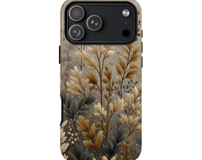 Earthy Sage Flowers Vintage Flowers Phone Case: iPhone, Galaxy, Pixel - Lifetime Warranty