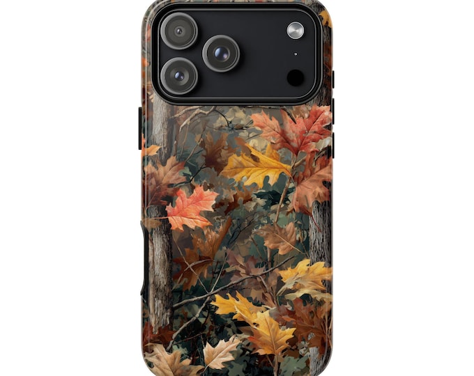 Autumn Forest Camouflage Fall Leaves Phone Case: iPhone, Galaxy, Pixel - Lifetime Warranty