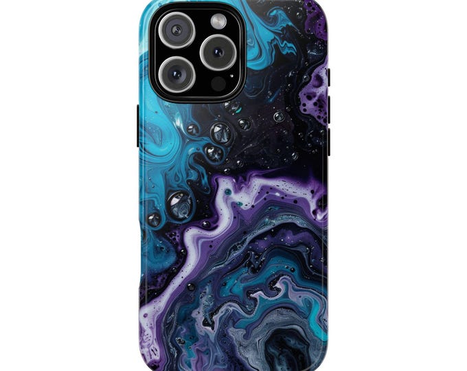 Midnight Purple Blue Hydro Dip Liquid Phone Case: iPhone, Galaxy, Pixel - Lifetime Warranty
