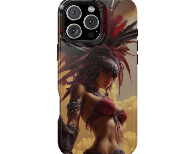 Aztec Warrior Heroine Sunset Girl Phone Case: iPhone, Galaxy, Pixel - Lifetime Warranty