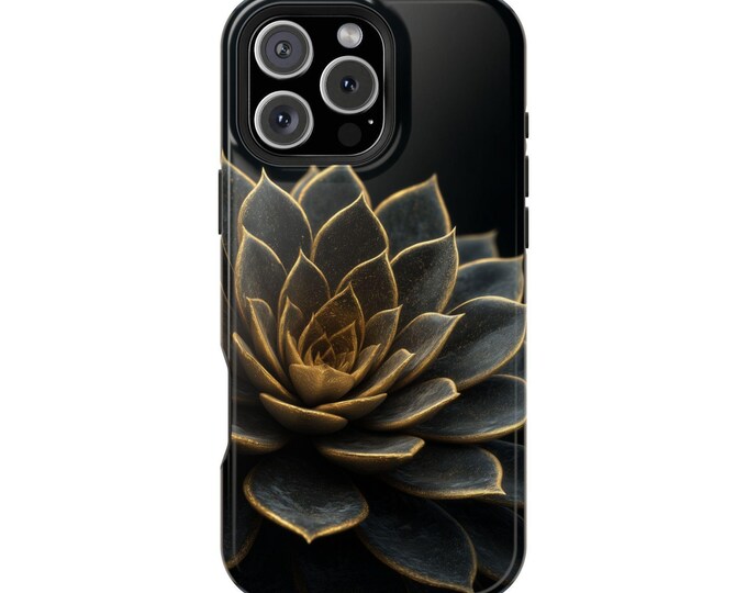 Succulent Golden Accents Floral Plant Phone Case for iPhone | Samsung Galaxy | Google Pixel