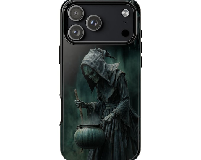 Shadow Hag Dark Witch Cauldron Halloween Phone Case: iPhone, Galaxy, Pixel - Lifetime Warranty