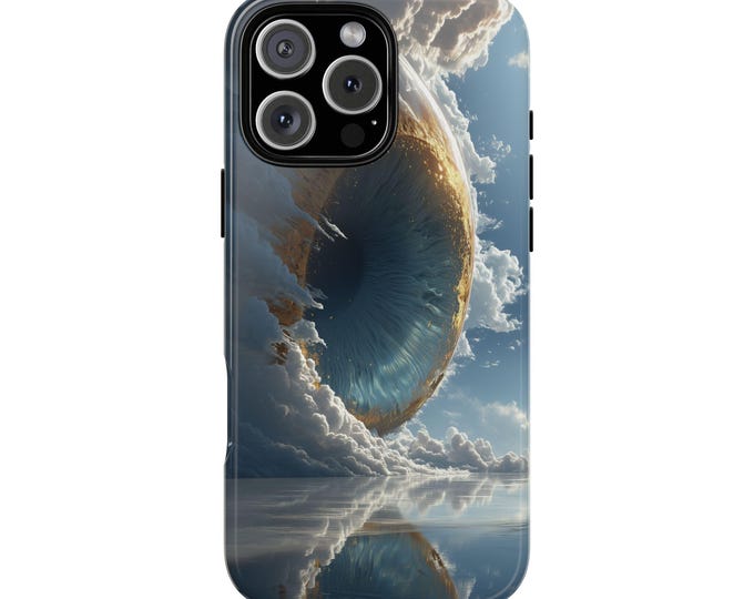 Cosmic Iris Eye Celestial Cloud Watcher Phone Case: Tough Cover for iPhone (MagSafe Compatible), Samsung Galaxy, Pixel