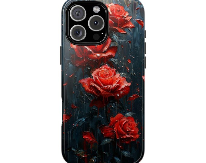Velvet Rose Thick Pastel Flowers Red Roses Floral Phone Case: iPhone, Samsung Galaxy, Google Pixel