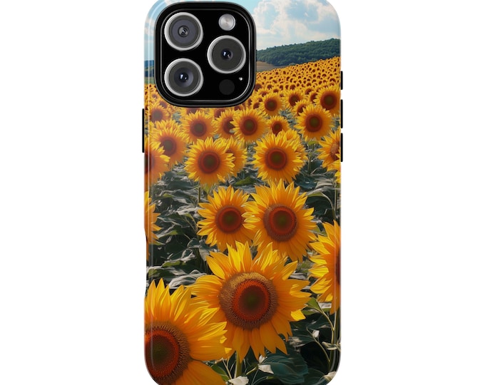 Sunflowers Yellow Wildflower Field Phone Case: iPhone, Galaxy, Pixel - Lifetime Warranty