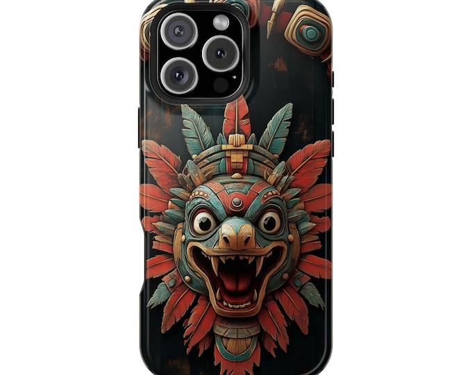 Quetzalcoatl Pantheon Aztec Art Phone Case: iPhone, Galaxy, Pixel - Lifetime Warranty