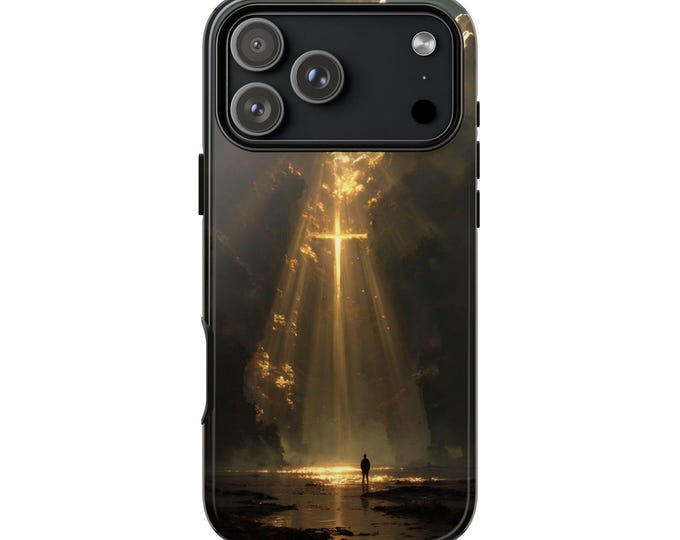Mystical Christian Cross Epic Sky Phone Case: iPhone, Galaxy, Pixel - Lifetime Warranty