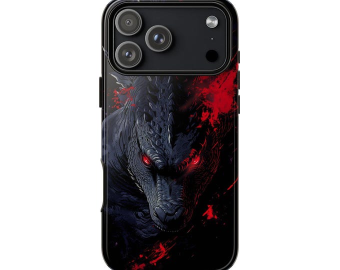 Black Kaiju Red Eye Titan Phone Case for iPhone, Galaxy, Pixel – Lifetime Warranty