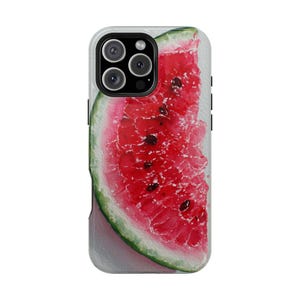 Watermelon Slice Watercolor Wedge Fruit Phone Case - iPhone 17 Air 16 16e 15 14 13 12 11 Pro Max Samsung Galaxy S25 S24 Pixel 9a