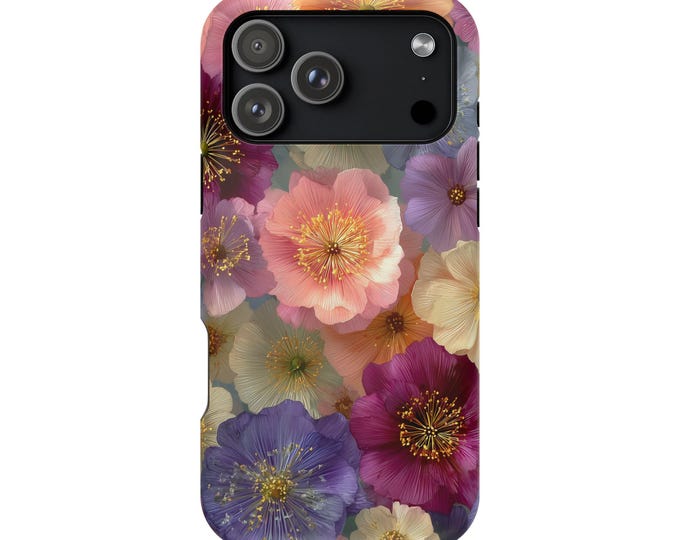 Violet Petal Flowers Symphony Pink Floral Phone Case: iPhone, Galaxy, Pixel - Lifetime Warranty