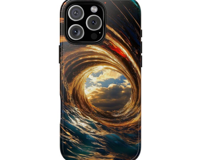 Cosmic Ocean Celestial Sunset Wave Phone Case: iPhone, Galaxy, Pixel - Lifetime Warranty