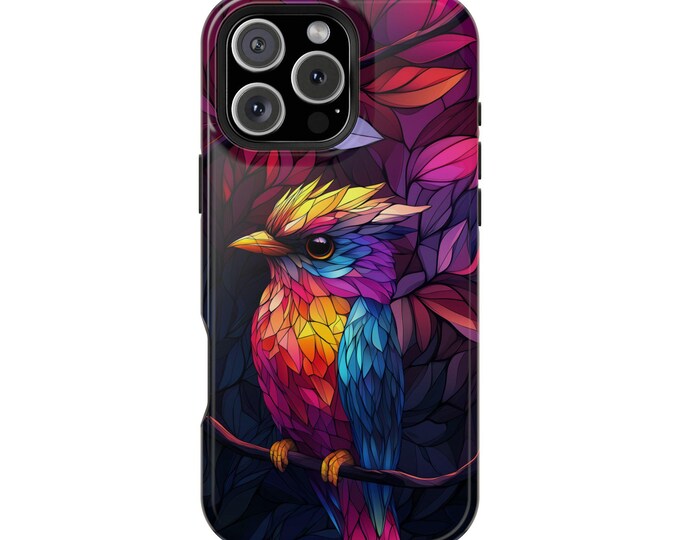 Radiant Stained Glass Bird Phone Case: iPhone, Galaxy, Pixel - Lifetime Warranty