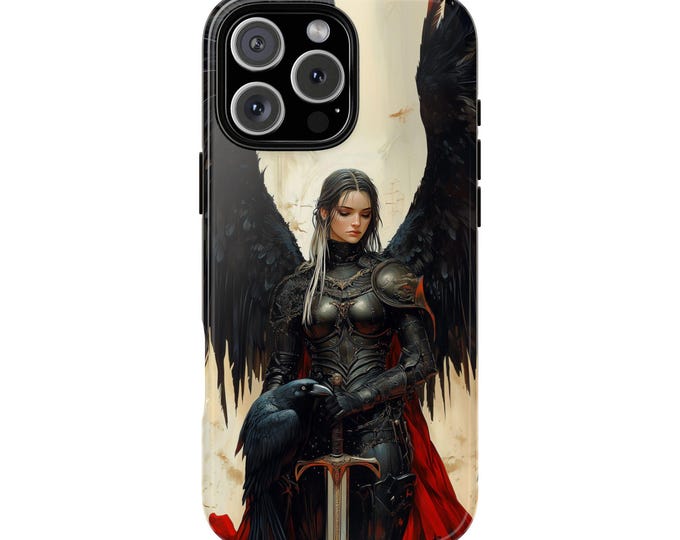 Dark Angel Winged Warrior Raven Bird Wings Queen Phone Case: iPhone, Galaxy, Pixel - Lifetime Warranty