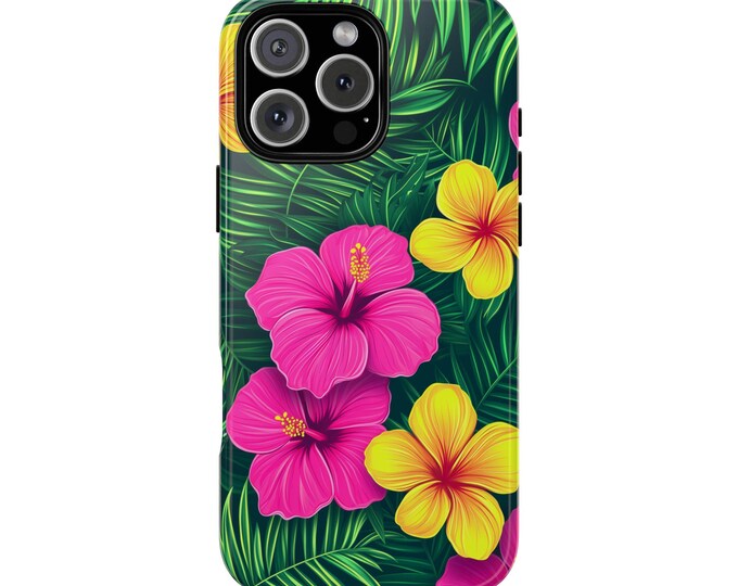 Pink Hibiscus Flower Hawaii Paradise Phone Case: iPhone, Galaxy, Pixel - Lifetime Warranty