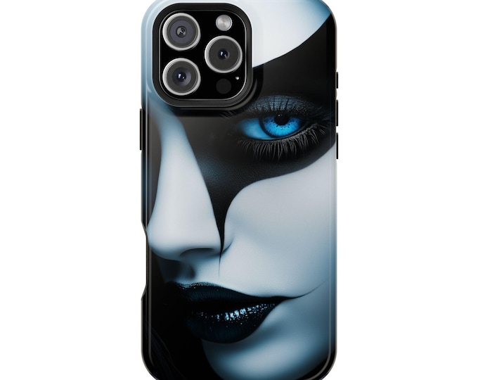 Obsidian Glamour Masquerade Beauty Phone Case: iPhone, Galaxy, Pixel - Lifetime Warranty