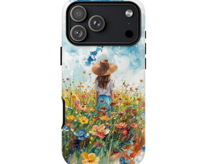 Cowgirl Western Girl Flower Fields Phone Case: iPhone, Galaxy, Pixel - Lifetime Warranty