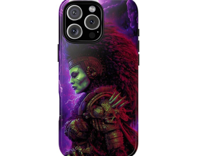 80s Woman Warrior Vector Retro Style Phone Case: iPhone, Galaxy, Pixel - Lifetime Warranty