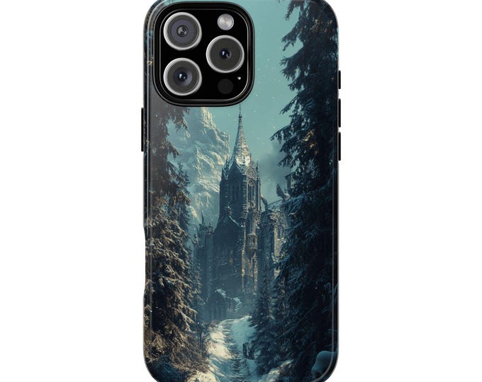 Winter Castle Forest Cathedral Skulls Phone Case: iPhone, Galaxy, Pixel - Lifetime Warranty