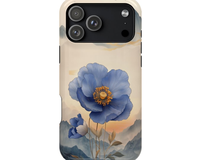 Rare Blue Himalayan Poppy Flower Phone Case: iPhone, Samsung Galaxy, Pixel - MagSafe Compatible