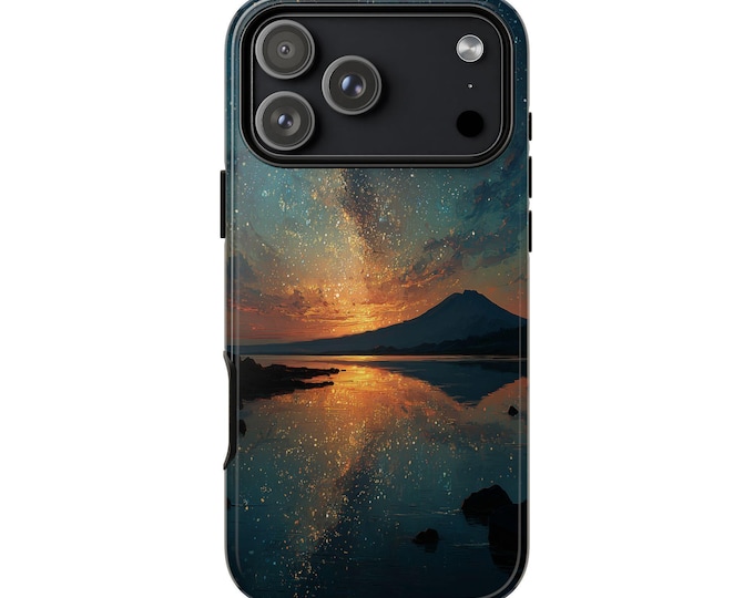 Stellar Twilight Mountain Lake Phone Case: iPhone, Galaxy, Pixel - Lifetime Warranty