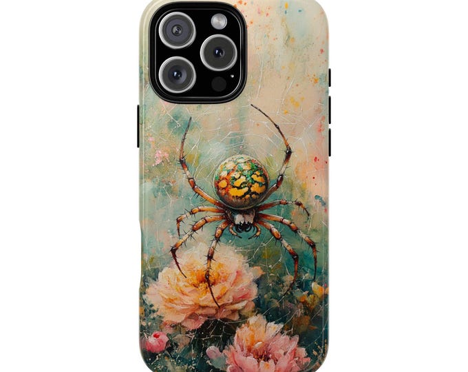 Garden Orb Weaver Spider Web Flower Phone Case for iPhone | Samsung Galaxy | Google Pixel