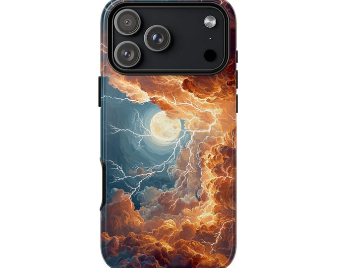 Moon Storm Sky Thunder Fury Phone Case: iPhone, Galaxy, Pixel - Lifetime Warranty